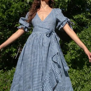 Gathered A-Line Dress